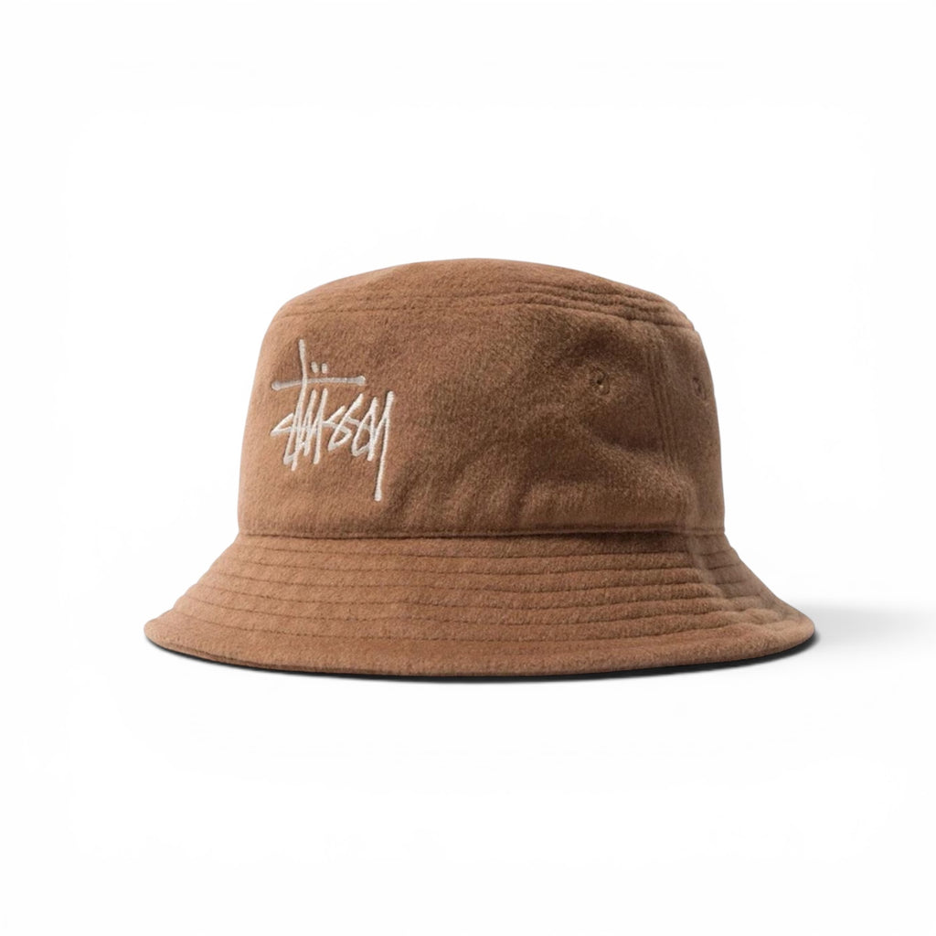 STÜSSY  FUZZY WOOL BASIC BUCKET - CAMEL