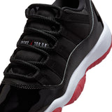 AIR JORDAN 11 RETRO LOW 'BRED' GS - BLACK/VARSITY RED-WHITE