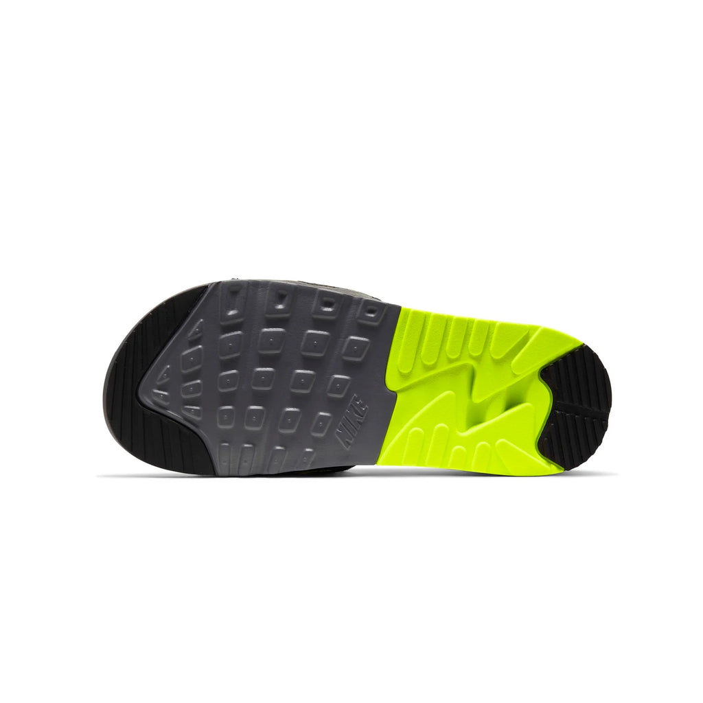 WOMEN'S NIKE AIR MAX 90 SLIDES - WHITE/SMOKE GREY-VOLT