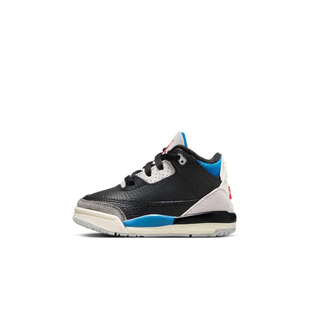 AIR JORDAN 3 RETRO ‘RARE AIR’ TD - BLACK/CHILE RED-NEUTRAL GREY