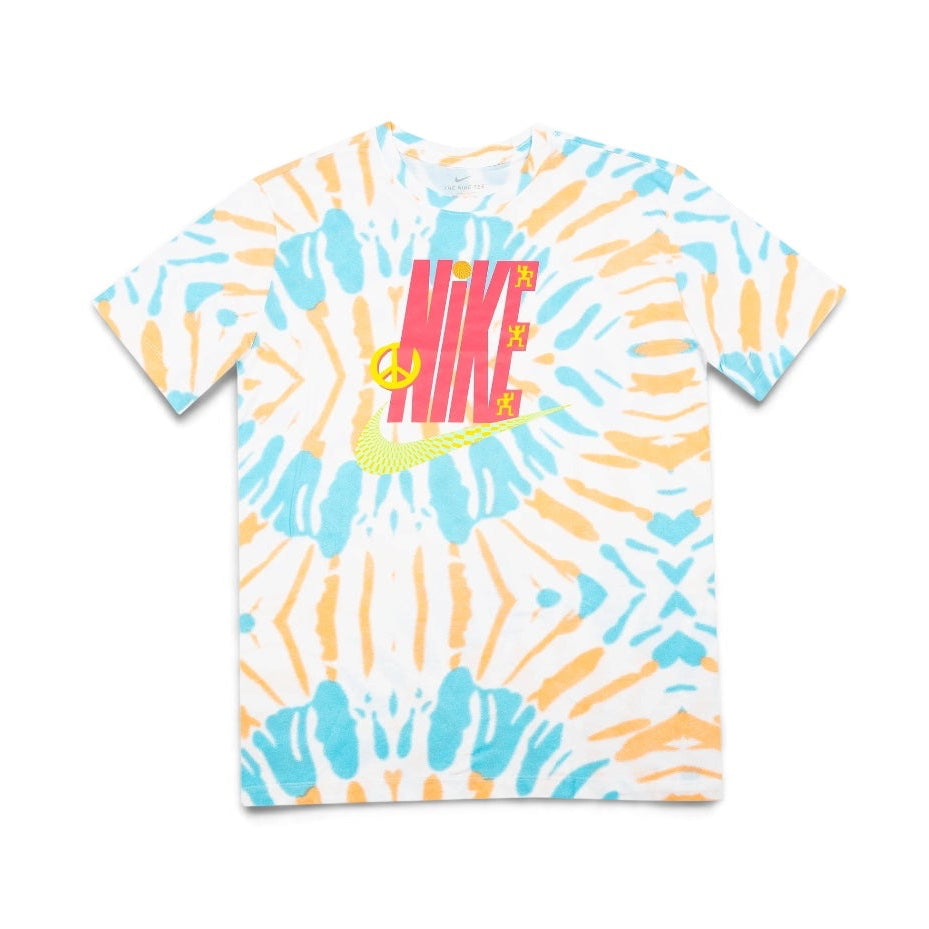 NIKE NSW FESTIVAL TIE-DYE TEE - WHITE / PEACH CREAM / CHLORINE BLUE