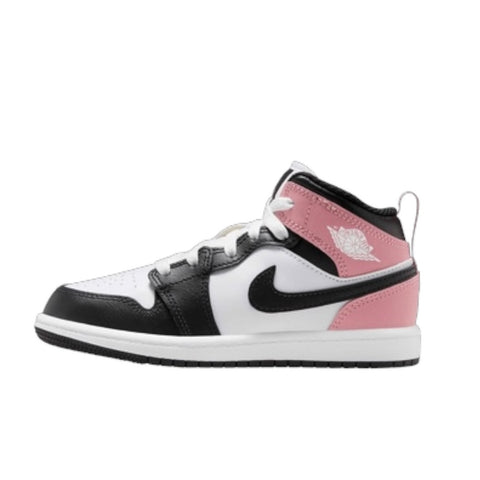 AIR JORDAN 1 MID SE PS - WHITE/BLACK/RUST PINK