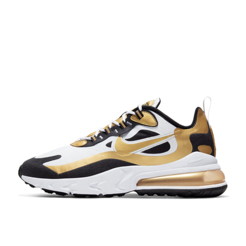 NIKE AIR MAX 270 REACT - WHITE/ METALLIC GOLD