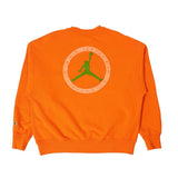 WOMEN'S AIR JORDAN X TITAN CREWNECK SWEATSHIRT - SAFETY ORANGE / CHLOROPHYLL