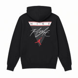 AIR JORDAN FLIGHT FLEECE GRAPHIC HOODIE - BLACK/WHITE-RED