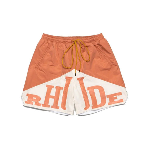 RHUDE ORANGE YACHTING SHORT - CLEMENT/CREAM