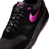 NIKE AIR MAX 1 PRM - BLACK/PLAYFUL PINK-UNIVERSITY RED