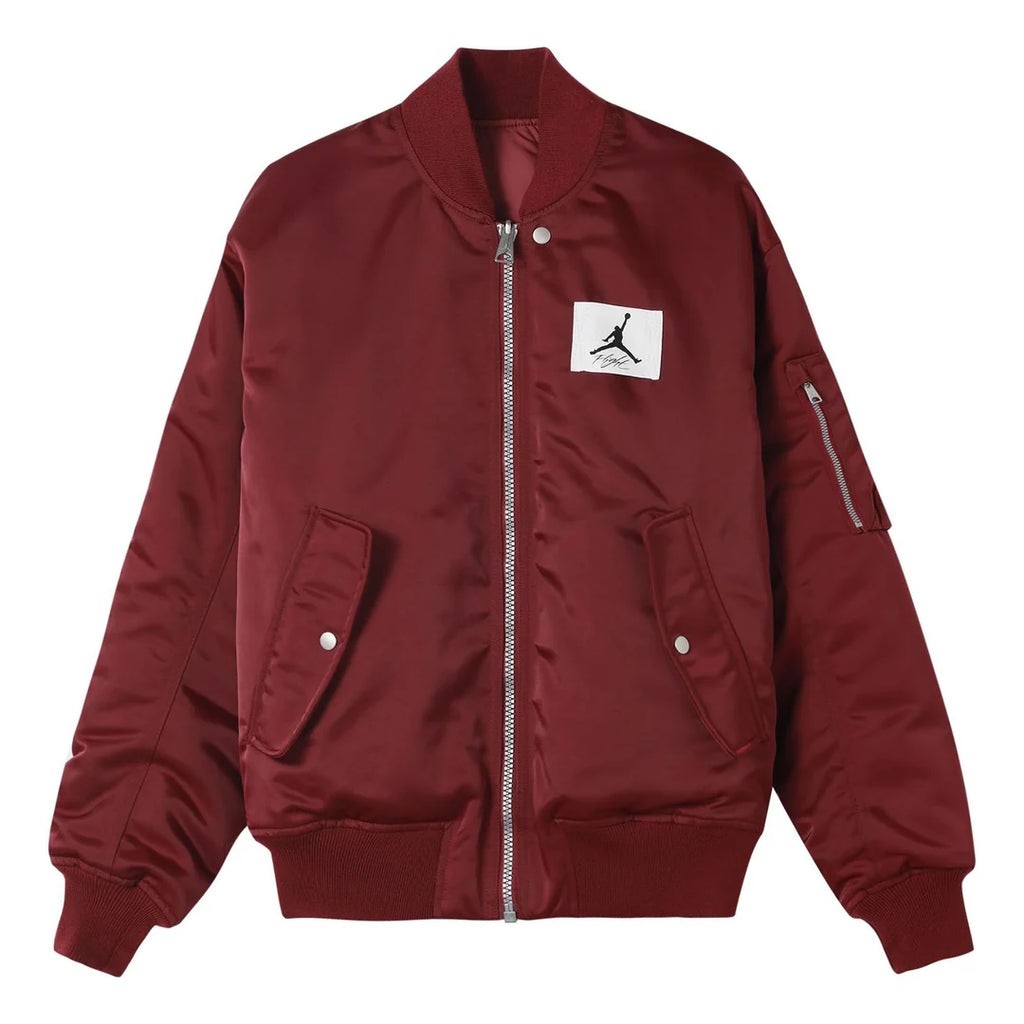 AIR JORDAN ESSENTIALS STATEMENT VARSITY JACKET – CHERRYWOOD RED/BLACK