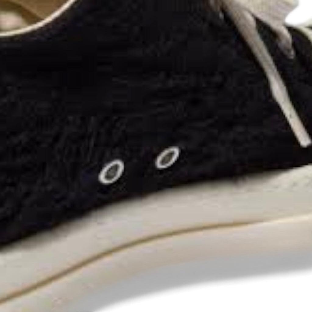 RICK OWENS DRKSHDW CONCORDIANS LOW SNEAKS IN BRUSHED COTTON - BLACK/MILK/MILK