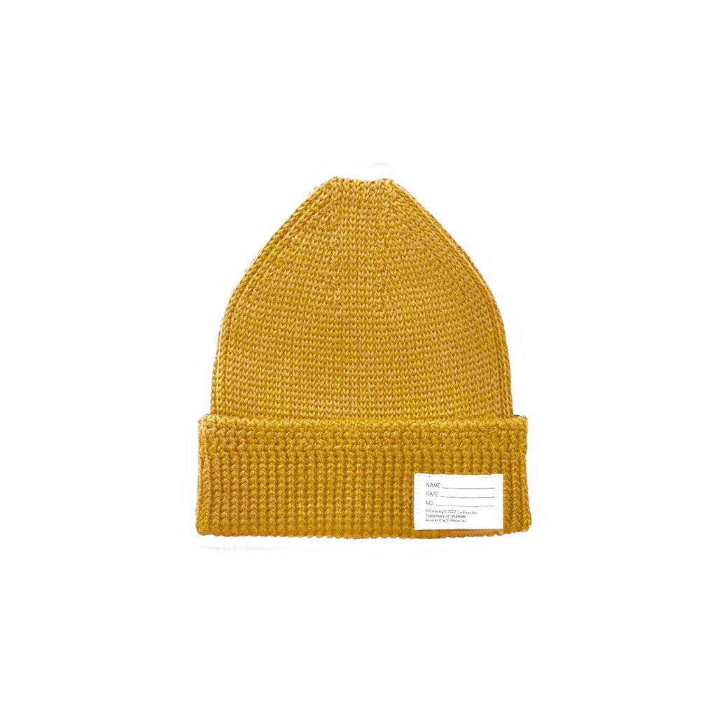 VISVIM KNIT BEANIE (COTTON) - MUSTARD