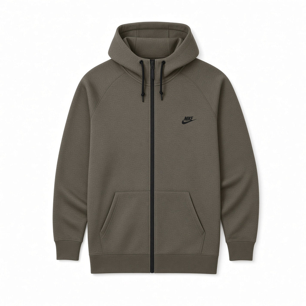 NIKE TECH FLEECE HOODIE - CARGO KHAKI/BLACK