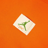 WOMEN'S AIR JORDAN X TITAN CREWNECK SWEATSHIRT - SAFETY ORANGE / CHLOROPHYLL