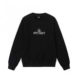 STÜSSY GLAMOUR PIG. DYED CREW - BLACK