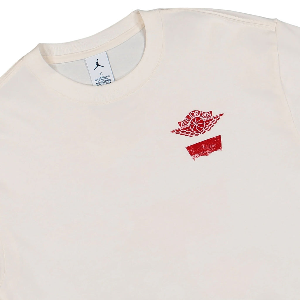 AIR JORDAN x LEVI'S® LONG SLEEVE T-SHIRT - PALE IVORY/BLACK/UNIVERSITY RED