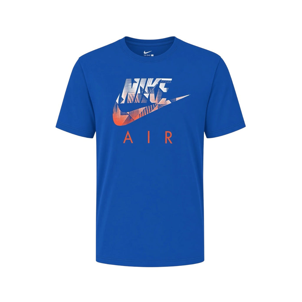 NIKE HYBRID FUTURA T-SHIRT - ROYAL/LASER ORANGE