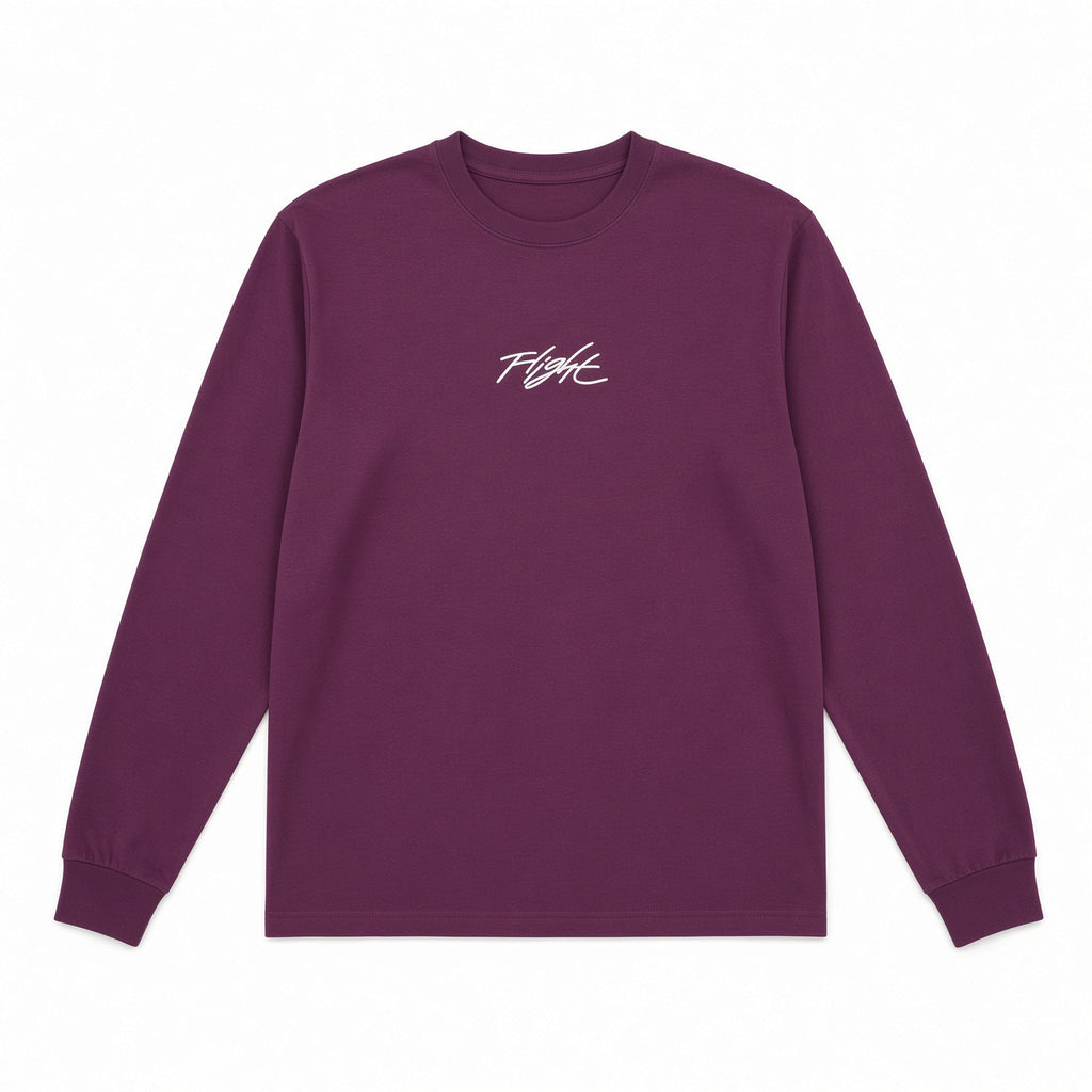 AIR JORDAN FLIGHT ESSENTIALS LONG SLEEVE T-SHIRT - BURGUNDY
