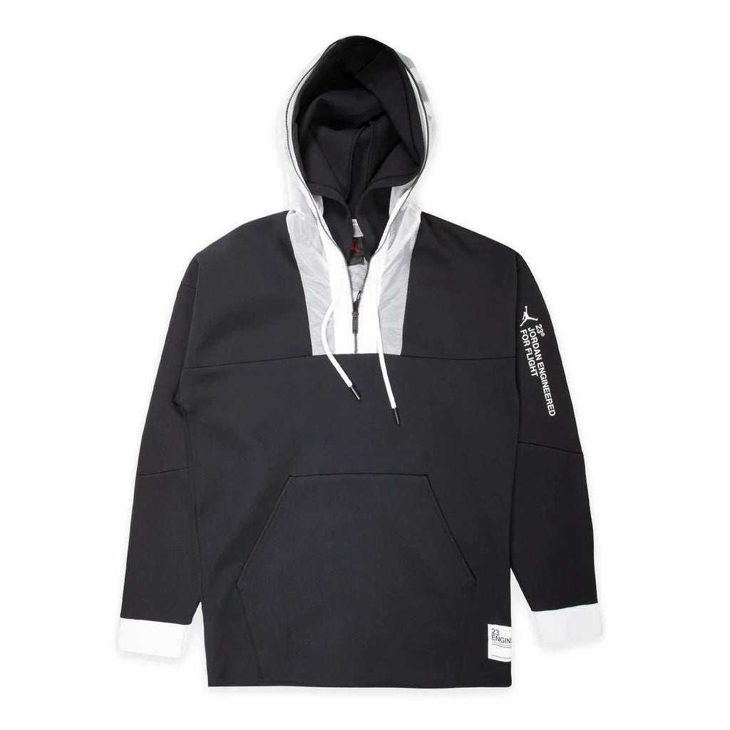 AIR JORDAN 23 ENGINEERED 1/2-ZIP HOODIE - BLACK/WHITE