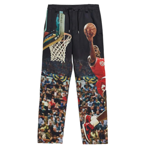 AIR JORDAN PRINTED TWILL PANT - BLACK