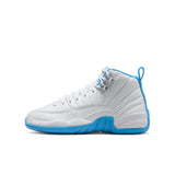 AIR JORDAN 12 RETRO 'MELO' GS - WHITE/UNIVERSITY BLUE/METALLIC SILVER