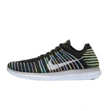 WOMENS NIKE FREE RN FLYKNIT - BLACK/WHITE-VOLT