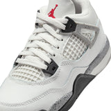 AIR JORDAN 4 RETRO OG 'WHITE CEMENT' PS - SUMMIT WHITE/FIRE RED/CEMENT GREY/BLACK