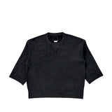 VISVIM JUMBO SB SWEAT 3/4 DMGD - BLACK