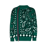 SACAI BANDANA KNIT BLOUSSON - GREEN   (22-02694M)