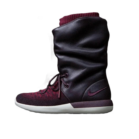WOMEN'S NIKE ROSHE TWO HI FLYKNIT - DEEP BURGUNDY