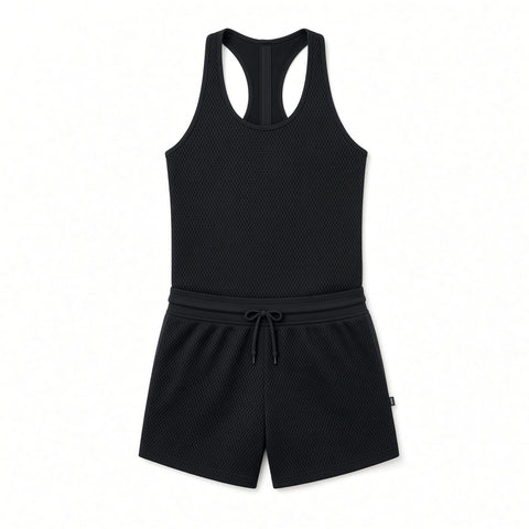 WOMENS NIKECOURT TENNIS ROMPER - BLACK