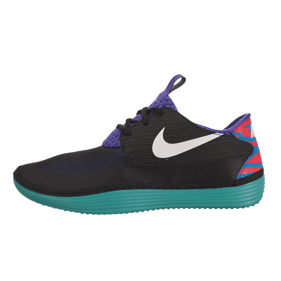 NIKE SOLARSOFT MOCCASIN ‘BLACK TURBO GREEN PURPLE’