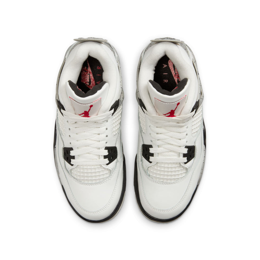 AIR JORDAN 4 RETRO OG 'WHITE CEMENT' GS - SUMMIT WHITE/FIRE RED/CEMENT GREY/BLACK