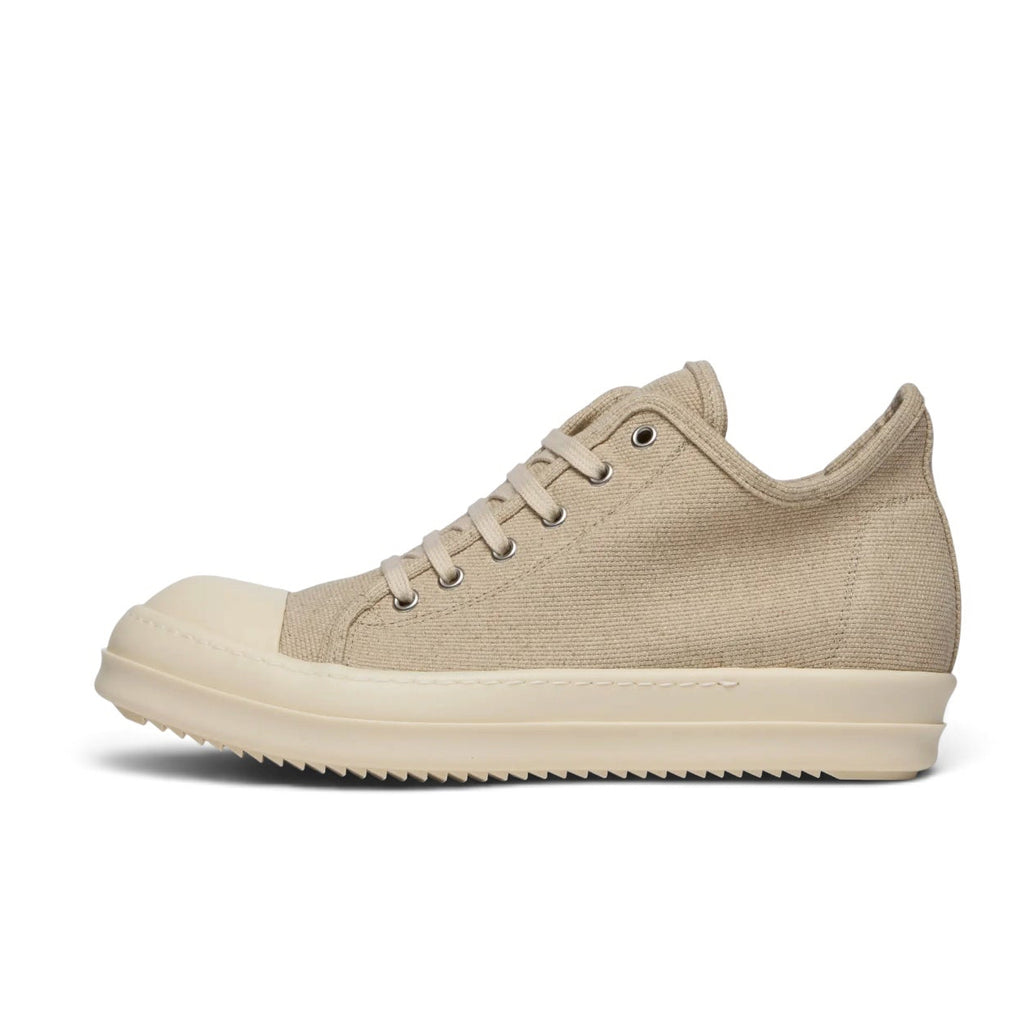 RICK OWENS DRKSHDW LOW SNEAKS IN DENIM - NATURAL/MILK/MILK