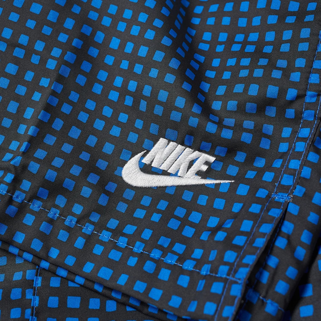 NIKE RETRO GRID WOVEN SHORTS - GAME ROYAL/WHITE