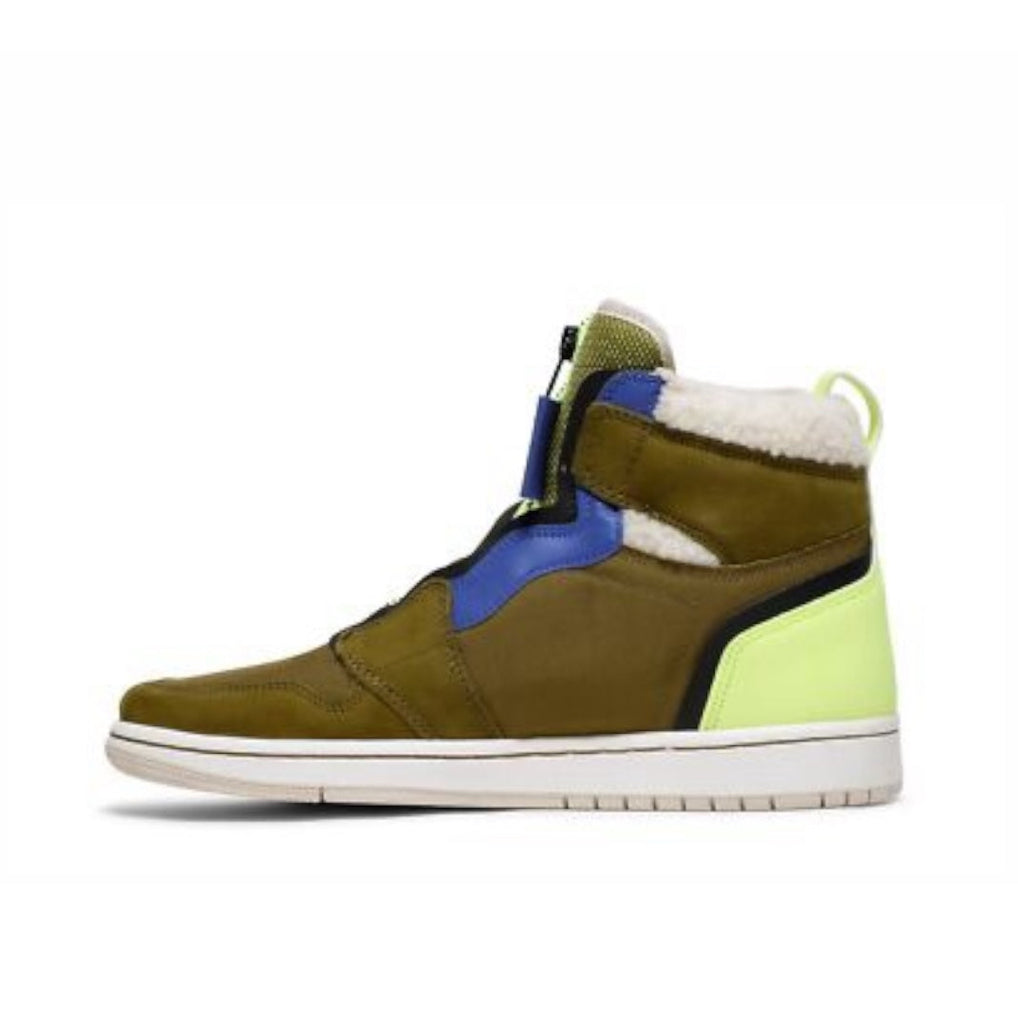 WOMENS AIR JORDAN 1 HIGH ZIP UP - OLIVE FLAK