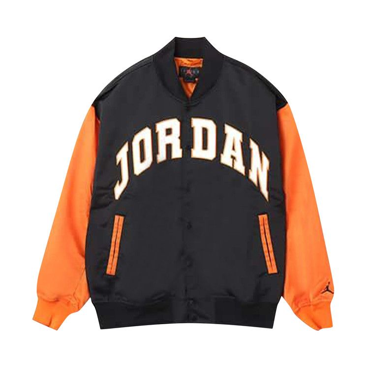 AIR JORDAN M J BROOKLYN COLLEGIATE VARSITY JACKET - BLACK /STARFISH-BLACK
