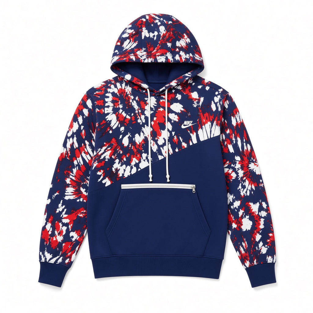 NIKE THROWBACK BASKETBALL PULLOVER HOODIE – BLUE VOID/PALE IVORY