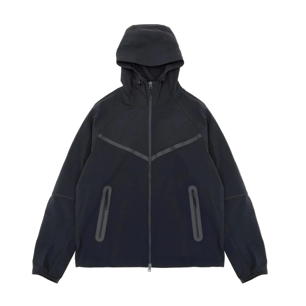 NIKE TECH WOVEN FULL-ZIP JACKET - BLACK