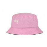 STÜSSY  WASHED BUCKET HAT - MAGENTA