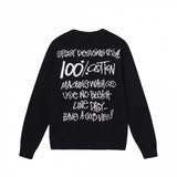 STÜSSY CARE LABEL SWEATER - BLACK