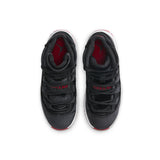 AIR JORDAN 11 RETRO 'BRED VELVET' PS - BLACK/GYM RED-WHITE