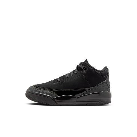 AIR JORDAN 3 RETRO PS 'BLACK CAT' - BLACK/DARK CHARCOAL/WHITE