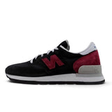 NEW BALANCE 574 'CONNOISSEUR PAINTERS' MADE IN USA - BLACK/BURGUNDY