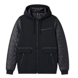 AIR JORDAN AJ LEATHER LETTERMAN JACKET - BLACK