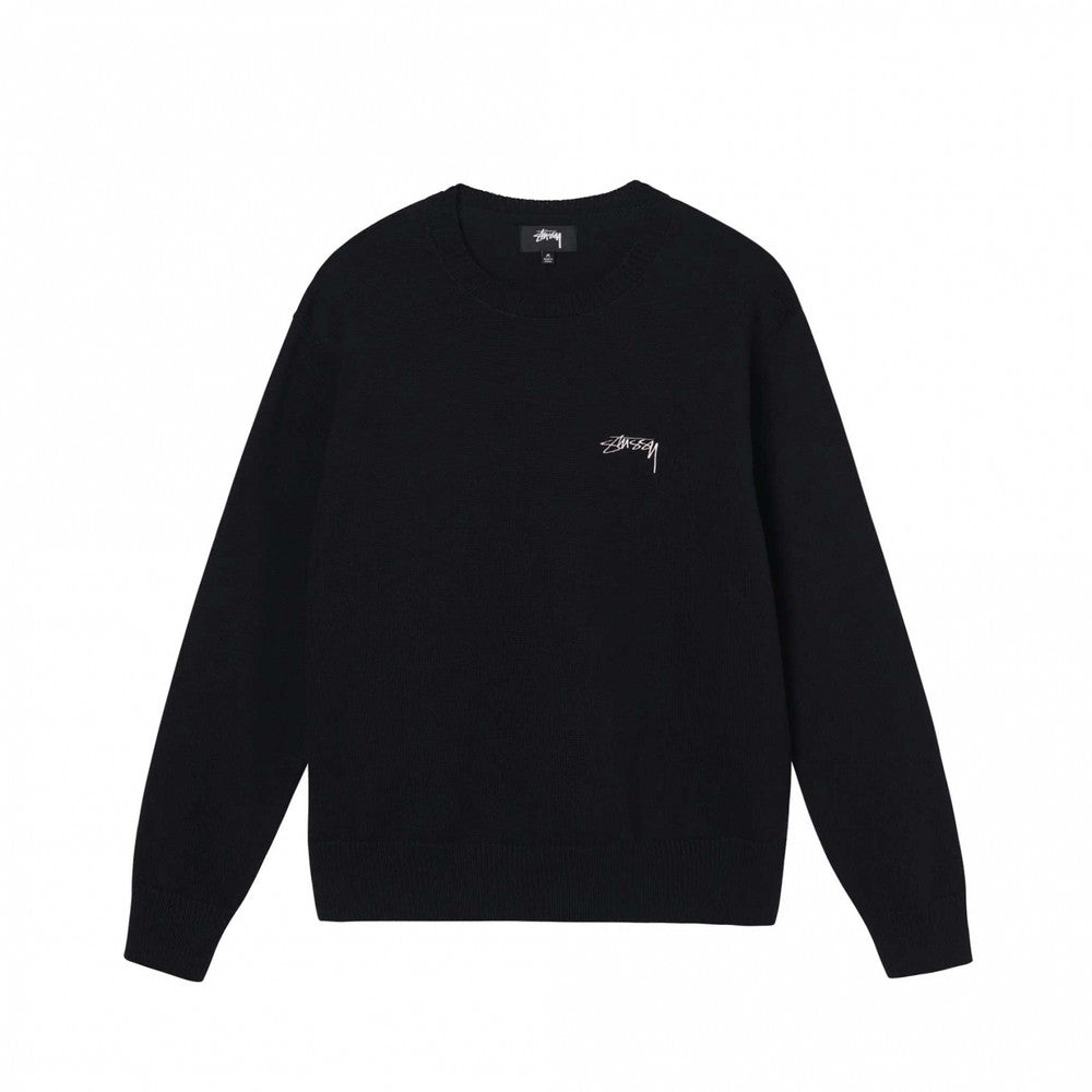 STÜSSY CARE LABEL SWEATER - BLACK