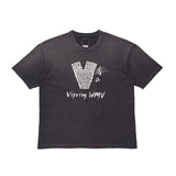 VISVIM JUMBO TEE S/S  V CRASH - BLACK