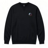 AIR JORDAN VIII JUMPMAN RETRO EMBROIDERED CREWNECK SWEATSHIRT - BLACK