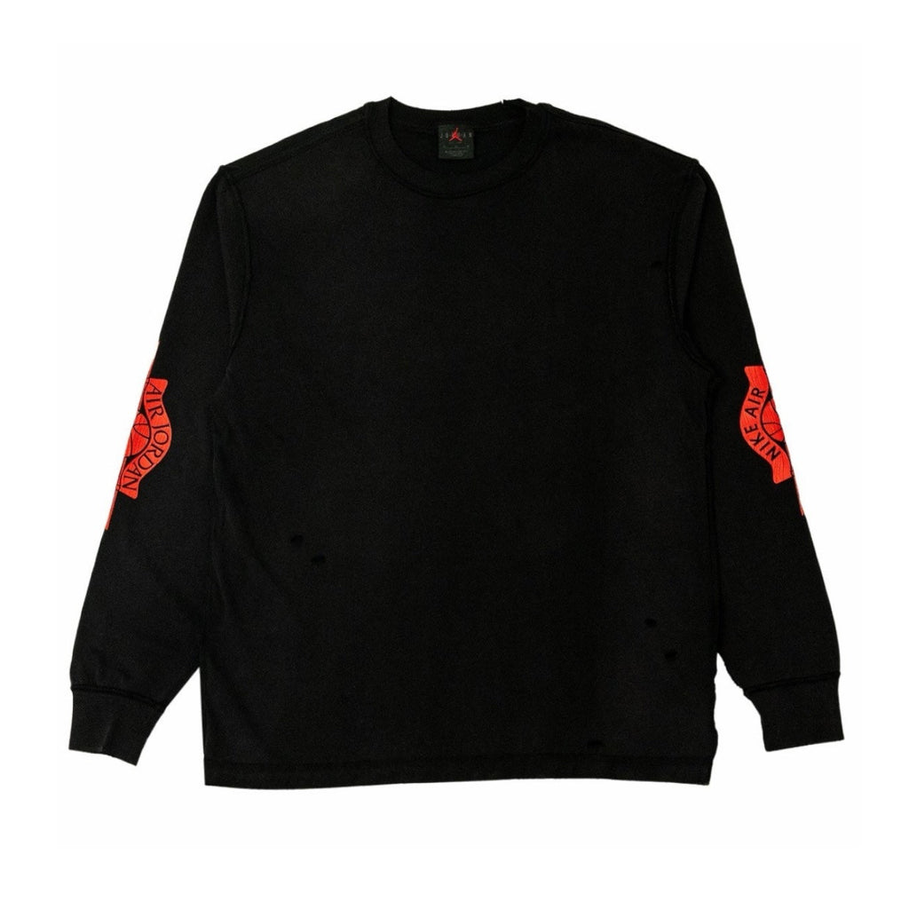 AIR JORDAN RARE AIR LONG SLEEVE TEE - BLACK / CHILE RED