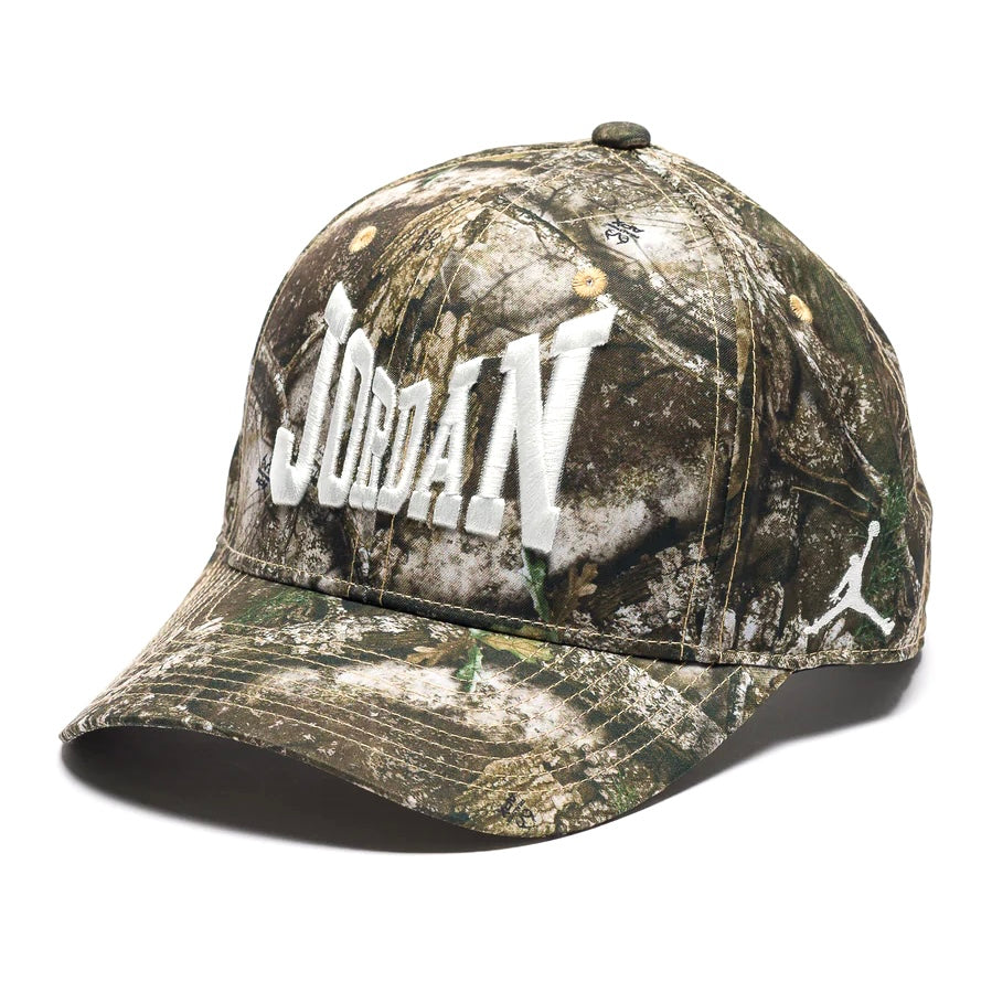 AIR JORDAN BROOKLYN RISE CAP ADJUSTABLE REALTREE HAT - WHITE/SAIL