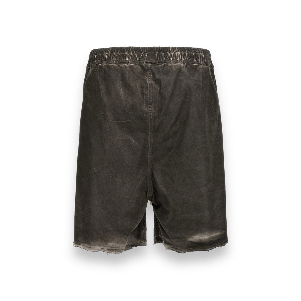 RICK OWENS (SS24 LIDO) LONG BOXER DENIM SHORTS- DARK DUST