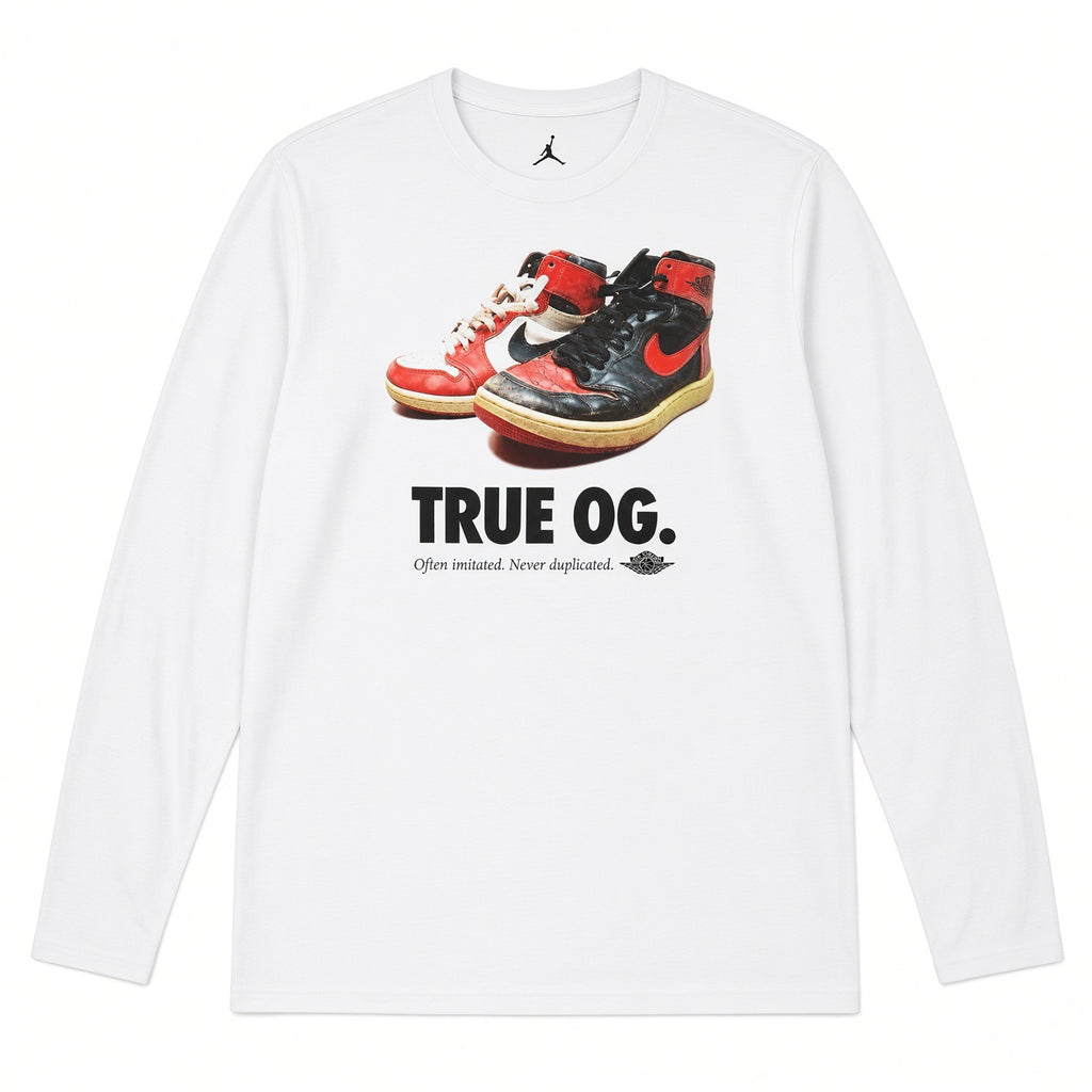 AIR JORDAN TRUE OG L/S T-SHIRT - WHITE